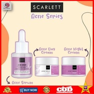 [COD] PAKET 3in1 PERAWATAN WAJAH ANTI JERAWAT SCARLETT | Scarlett Acne Serum+Day & Night Cream ORI