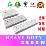 Heavy Duty Extension Wire Extension Plug FULL COPPER WIRE Trailing Socket Plug Extension Heavy Duty 