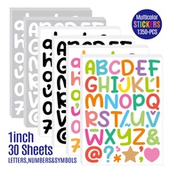 2.5cm Alphabet Sticker Alphabet Letter Sticker for Kids Alphanumeric Sticker Doodle Decals