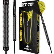 MISSION STEEL TIP DARTS - 22G/24G/26G THOMAS BANKS 90% Tungsten Dart Set Original Steel Dart