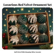 12 Pieces Christmas Baubles Lightweight Christmas Bauble Ornament with Hanging Loop Family-Friendly 
