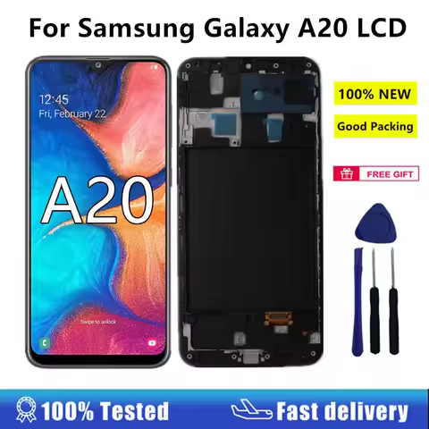 A20 Super AMOLED Display For Samsung Galaxy A20 LCD Touch Screen Assembly Digitizer For Samsung A20 