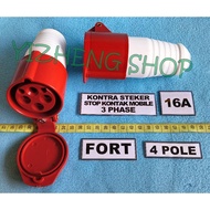 INDUSTRIAL FORT 3 PHASE 4 POLE FT-CEE-214 Socket