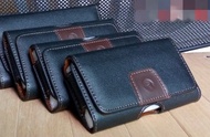 leather case hp 4 5 6 inch flip horizontal / sarung hp pinggang kulit - 4.5 - 5 inch