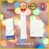 ✱ ✾ ☑ ACNEED FOAM WASH, TONER, LOTION