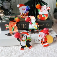 PurpleSun 50pcs Christmas Lollipop Paper Cards Cartoon Snowman Santa Lollipop Holder For Xmas Kids Gift Home DIY Party Decoration SG