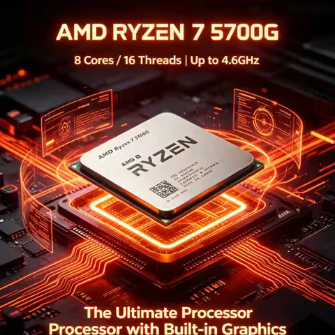 Compatible With B450 B550 X570 Mainboard AMD Ryzen 7 5700G 4.6GHz AM4 APU CPU