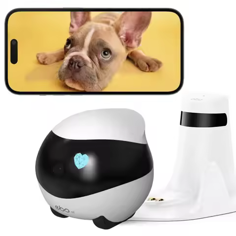 Enabot EBO SE Camera Robot for Dog Cat Baby 1080P Home Security Pet Camera Startlight Night Vision W