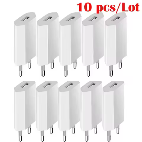 1-5Pcs Mini Universal Eu Plug 5V 1A USB-A Charger Wall Phone Power Adapter For iPhone Xiaomi Huawei