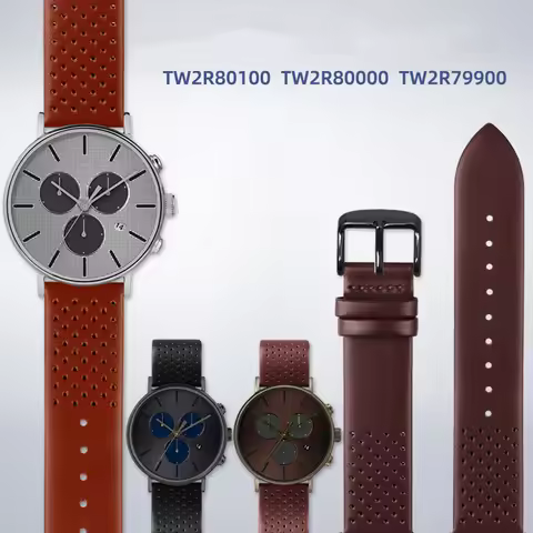 For Timex Men's Genuine Leather Watch Band TW2R80000 TW2R80100 TW2R79900 Series 20mm Men's Cattle Le