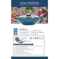 Aurasia Nordik 36cm Die-Cast Wok with Lid