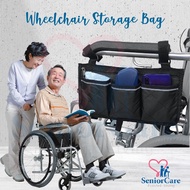 Wheelchair Storage Bag Armrest Pouch Organizer Multi Pocket Pushchair Walking Frame Mobility Detachable Accessories