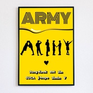 BTS POSTER ️ ARMY Fan Poster | Bangtan Boys Wall Painting | Room Decor | BTS WallArt