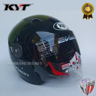 HELM KYT 2 VISION SOLID ORIGINAL BLACK METALIK HELM KYT HITAM