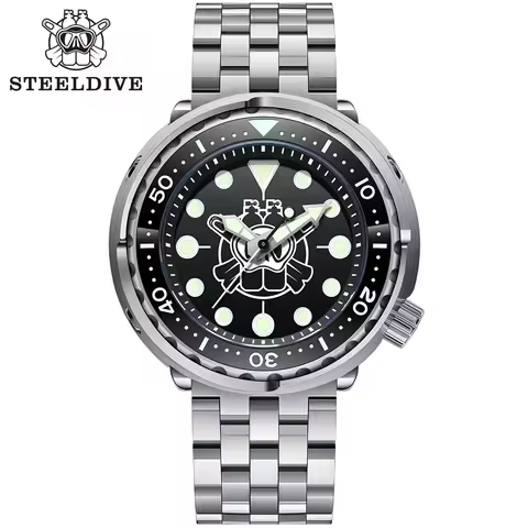 Limited Supply Steeldive SD1975P 47.5mm Case Ceramic Bezel 300m Waterproof Stainless Steel NH35 Tuna