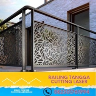 railing tangga cutting laser / railing tangga premium