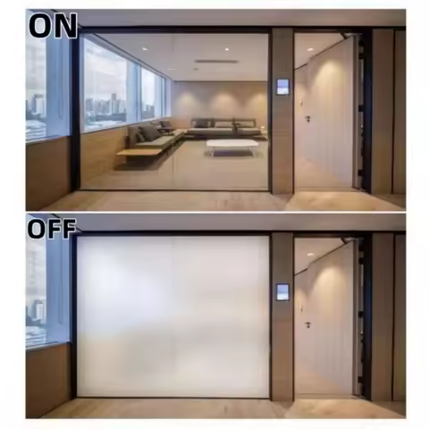 Smart PDLC Tint Film Electric Switchable Privacy Glass Film Self-Adhesive for Home Office Window Doo