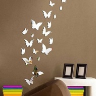 Interior Point Acrylic Mirror Deco Sticker Sheet Butterfly Feast/Silver