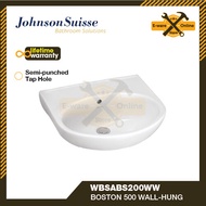 Johnson Suisse Basin Wall Hung Basin Sink Boston 500mm Singki Bilik Mandi Bathroom Sink Ceramic Wash