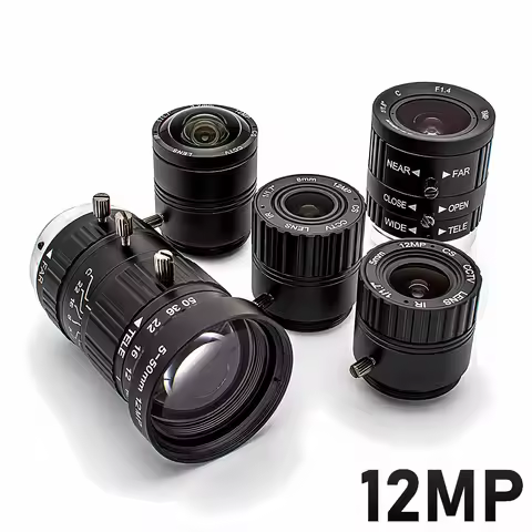 WGWK 4K 12MP CS Mount CCTV Lens 1/1.8" Format Manual Iris 5-50mm Industrial Zoom Lens For Machine Vi
