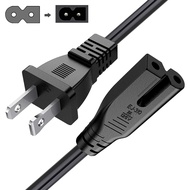 BICMICE 15Ft Extra Long 2 Prong Polarized Power Cord for Vizio-LED-TV Smart-HDTV E-M-Series Sound Ba