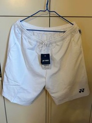 YONEX YY日本版男裝白色羽毛球短褲