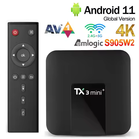 TX3 Mini+ Android 11.0 Smart TV Box Amlogic S905W2 2.4G 5G Wifi 2G 16G Tanix TX3mini plus TVBOX 4K S