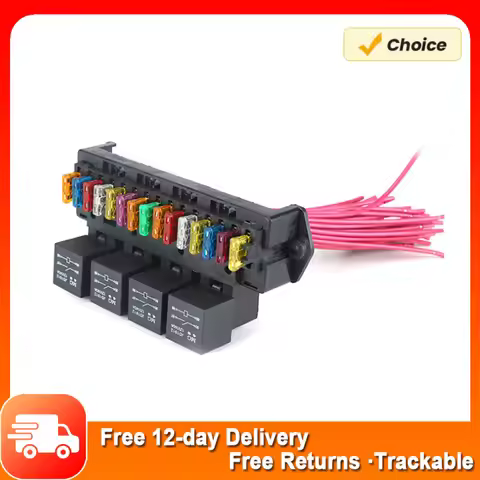 12 V Car Fuse Box 15-way Wire Fuse Block Box Multi-circuit Control Box Car Wire Fuse Holder with Rel