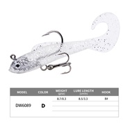 PROBEROS Soft Fishing Lures Baits Curly Tail Jig Lure 8.5cm 8.7g Artificial Silicone Bait Jigging Sw