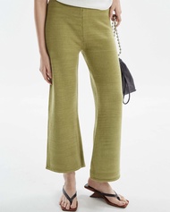 knitCircle - JUNE CARTER (4 สี) knitCircle x Junejune กางเกงไหมพรม ลายทอเรียบ ปลายขาบาน เนื้อผ้านุ่ม