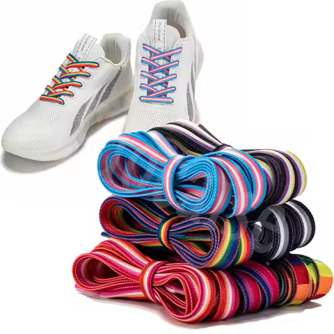 Rainbow Shoelace Long Rainbow Laces for Sneakers LGBTQ Bisexual Lesbian Gay Non-Binary Transgender A