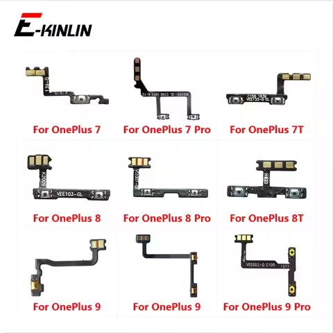 Power On Off Button Volume Switch Key Control Flex Cable Ribbon For OnePlus 7 7T 8T 8 9 Pro Repair P