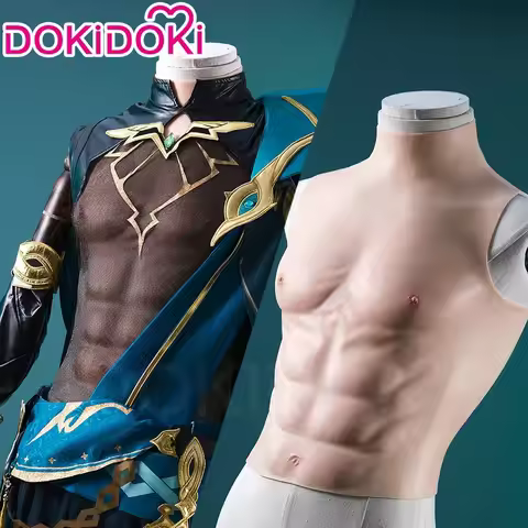 IN STOCK Fake Muscle Game Anime Cosplay Props DokiDoki Men Realistic False Fake Chest Muscle Cosplay