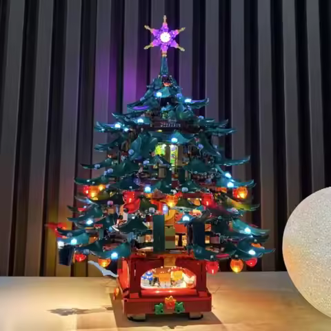 3171pcs Christmas Decoration Santa Claus Christmas Tree 41843 Building Block Puzzle Model Toys Ornam