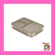 【Direct from japan】 CB JAPAN Foodman Bento Box Thin Bento Box 600ml [ Antibacterial ] Gray Beige Jui
