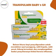 Transpulmin BABY 5gr BABY Balm To Relieve Pain And FLU Fever