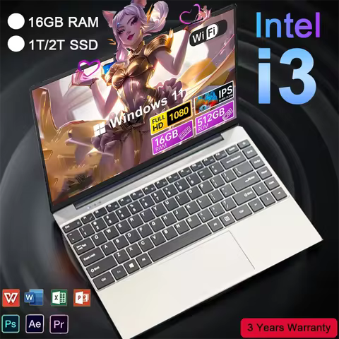 2026 14.1 Inch Laptops Intel Core i3-6100U 16GB RAM 1TB 2TB SSD Windows 11 Laptop Portable Business 
