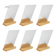6 Pack Sublimation Photo Frames Blanks 5 X 7 Inch Heat Transfer Metal Picture Frames with Wood Base 