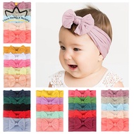 5 Pcs/Set Cute Bow Baby Headband Solid Color Soft Nylon Elastic Newborn Infant Hair Bands Sweet Prin