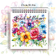 Adult coloring book - 30 Sheets womens spiral coloring book 8.3x 8.3 inches drawing book birthday gi