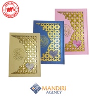 3D Kawung Quran Can Be Customized Embossed Name Hardcover A5 Size Filled with Color Block Quran
