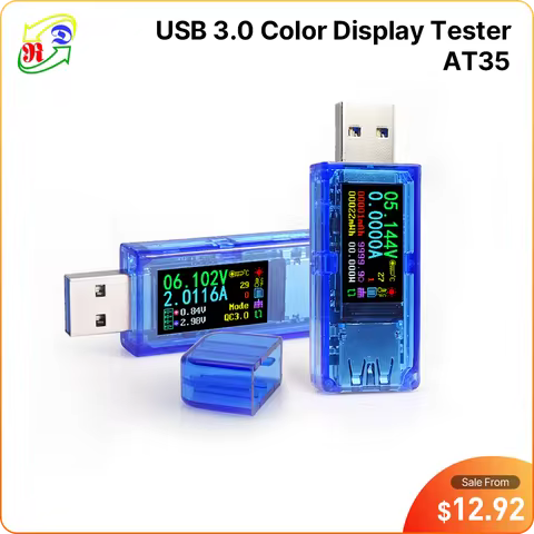 RD AT35 5 digits USB 3.0 color LCD Voltmeter ammeter voltage current meter multimeter battery charge