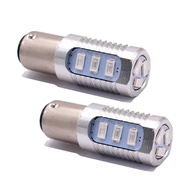 2pcs BA15S P21W Red Strobe Flash Blinking Brake/Stop Bulb 1156 12SMD Bulbs Bright  Parking Light DC 