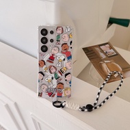 Đơn giản Snoopy/Charlie mô hình rõ ràng Ốp điện thoại cho Samsung Galaxy s25ultra S25 s24ultra s23ul