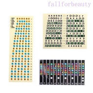 FALLFORBEAUTY Guitar Note Sticker Learning Portable Frets Note Decal Musical Scale Electric Guitar B