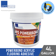 APO Powerbond Acrylic Flooring Adhesive 1.25kg or 5kg Water-Based Water-Resistant No Tile Shrinkage