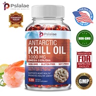 Pslalae ANTARCTIC KRILL OIL - 120 ซอฟท์เจล - ส่งเสริมสุขภาพภูมิคุ้มกันและการทำงานของสมอง - ไม่ใช่จีเ