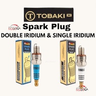 TOBAKI SPARK PLUG DOUBLE IRIDIUM & SINGLE IRIDIUM RACING - LC135 Y15 RS150 RSX VARIO150 EX5 NMAX NVX