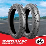 Bridgestone Battlax SC Tyre 120/70-15 M/C 56P SC-F TL + 140/70-14 62P SC-R TL For Yamaha X Max250