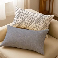 2pcs Rectangular Lumbar Pillow Covers, Bohemian Style Home Sofa Bed Headrest Cushion, Soft And Comfo